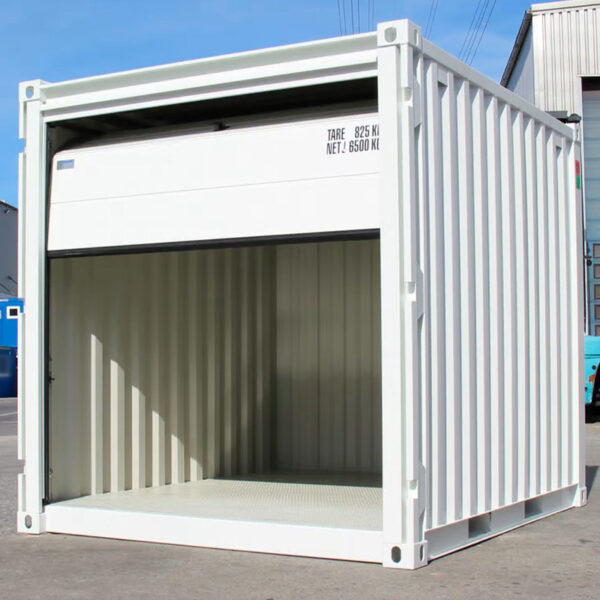 Container di stoccaggio da 10 piedi con apertura "porta garage sezionale"